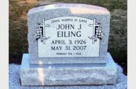 Single Grave Monument for John Eiling 12921